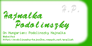 hajnalka podolinszky business card